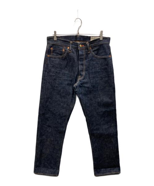 THREE KINGDOMS OVERALLS CO（スリーキングダムズ オーバーオールズ コー）THREE KINGDOMS OVERALLS CO (スリーキングダムズ オーバーオールズ コー) NATURAL INDIGO SELVEDGE DENIM PANTS RELAX TAPERED インディゴ サイズ:3の古着・服飾アイテム