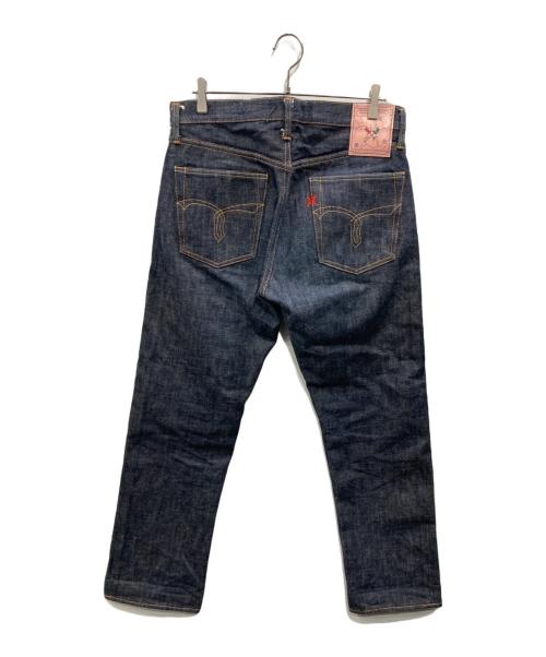 THREE KINGDOMS OVERALLS CO（スリーキングダムズ オーバーオールズ コー）THREE KINGDOMS OVERALLS CO (スリーキングダムズ オーバーオールズ コー) NATURAL INDIGO SELVEDGE DENIM PANTS RELAX TAPERED インディゴ サイズ:3の古着・服飾アイテム