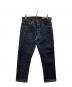 THREE KINGDOMS OVERALLS CO（スリーキングダムズ オーバーオールズ コー）の古着「NATURAL INDIGO SELVEDGE DENIM PANTS RELAX TAPERED」｜インディゴ