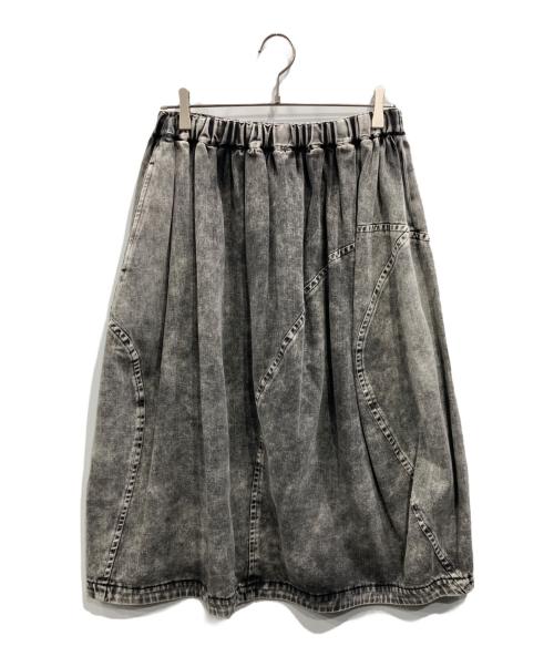 BLACK COMME des GARCONS（ブラックコムデギャルソン）BLACK COMME des GARCONS (ブラックコムデギャルソン) 20SS ケミカルウォッシュデニムスカート グレー サイズ:Sの古着・服飾アイテム