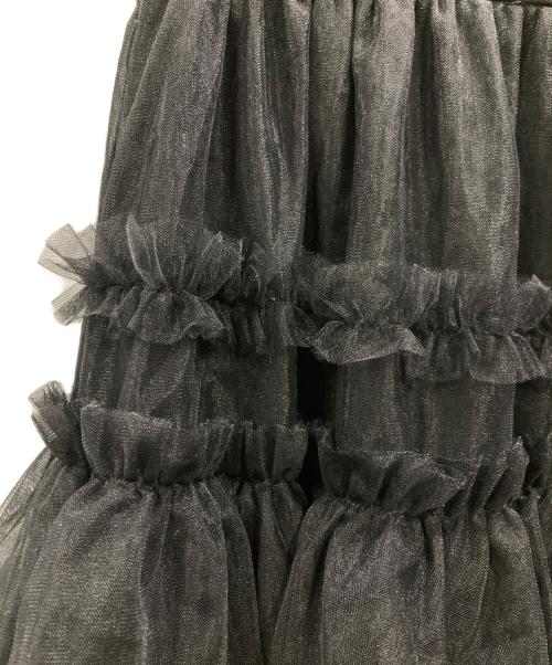 HARE（ハレ）HARE (ハレ) チュールフリルスカート ブラック サイズ:Fの古着・服飾アイテム