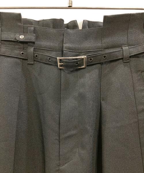 UNITED TOKYO（ユナイテッドトーキョー）UNITED TOKYO (ユナイテッドトーキョー) ACETATE ベルトワイドパンツ（アセテート ベルトワイドパンツ） ブラック サイズ:2の古着・服飾アイテム