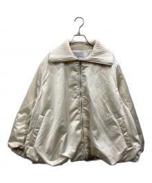 emmi atelier（エミアトリエ）の古着「撥水リブカラーバルーンデザインブルゾン」｜オフホワイト