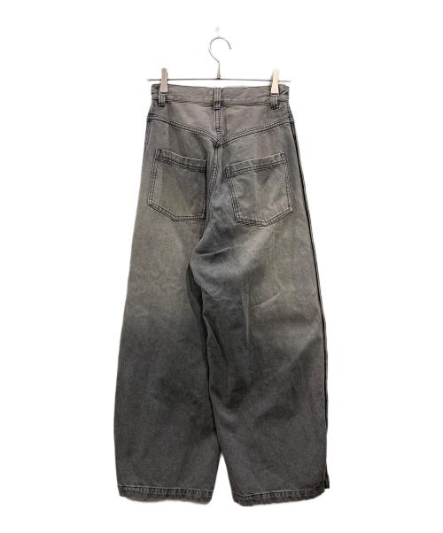 MAISON SPECIAL（メゾンスペシャル）MAISON SPECIAL (メゾンスペシャル) Side-Tuck Cocoon Denim Pants(サイドタックコクーンデニムパンツ) ブラック×グレー サイズ:36の古着・服飾アイテム