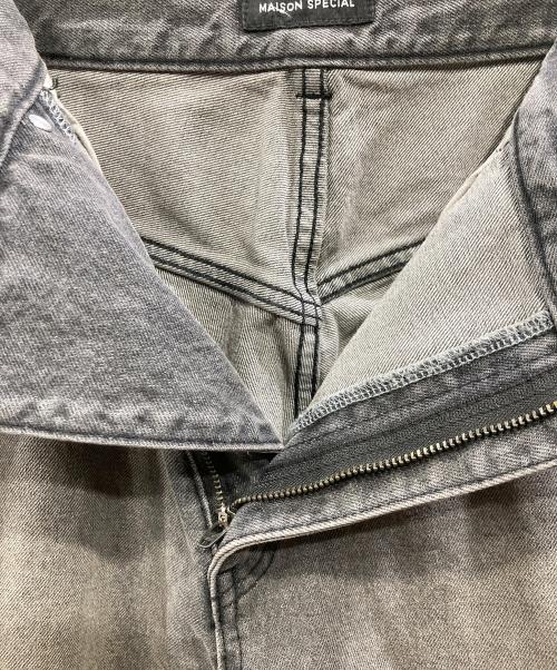 MAISON SPECIAL（メゾンスペシャル）MAISON SPECIAL (メゾンスペシャル) Side-Tuck Cocoon Denim Pants(サイドタックコクーンデニムパンツ) ブラック×グレー サイズ:36の古着・服飾アイテム