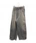 MAISON SPECIAL（メゾンスペシャル）の古着「Side-Tuck Cocoon Denim Pants(サイドタックコクーンデニムパンツ)」｜ブラック×グレー