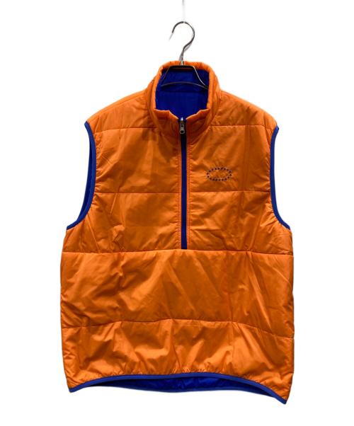 AFB（エーエフビー）AFB (エーエフビー) REVERSIBLE NYLON PULLOVER VEST(リバーシブル ナイロン プルオーバー ベスト） ブルー×オレンジ サイズ:XLの古着・服飾アイテム