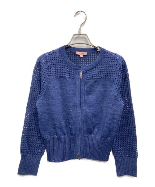 TOCCA（トッカ）TOCCA (トッカ) SPIDERWEB KNIT ニットブルゾン(スパイダーウェブ ニット ニットブルゾン) ネイビー サイズ:Sの古着・服飾アイテム