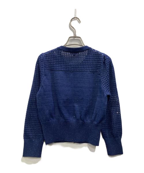TOCCA（トッカ）TOCCA (トッカ) SPIDERWEB KNIT ニットブルゾン(スパイダーウェブ ニット ニットブルゾン) ネイビー サイズ:Sの古着・服飾アイテム