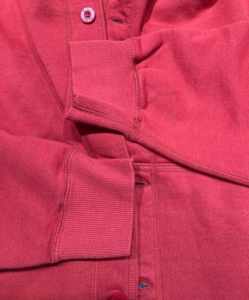 PAPAS（パパス）PAPAS (パパス) 裏起毛ボーダー パーカー レッド サイズ:48Mの古着・服飾アイテム