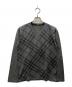 BURBERRY BLACK LABEL（バーバリーブラックレーベル）の古着「メガチェック Vネックカットソー」｜グレー