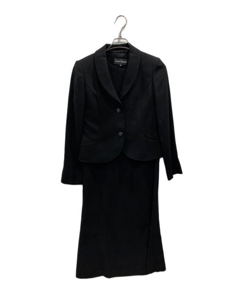 SOIR PERLE（ソワール ペルル）SOIR PERLE (ソワール ペルル) ジャケット×ワンピース セットアップ ブラック サイズ:9の古着・服飾アイテム