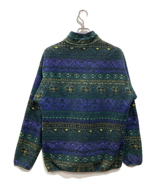 Patagonia（パタゴニア）Patagonia (パタゴニア) 97年製 アステカ柄 シンチラスナップT グリーン サイズ:Lの古着・服飾アイテム
