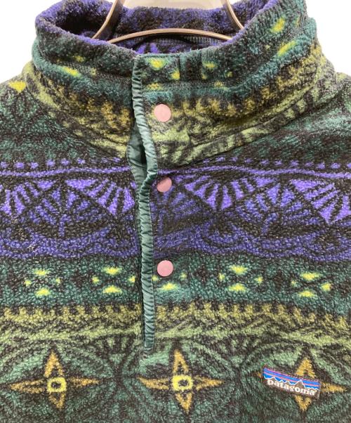 Patagonia（パタゴニア）Patagonia (パタゴニア) 97年製 アステカ柄 シンチラスナップT グリーン サイズ:Lの古着・服飾アイテム