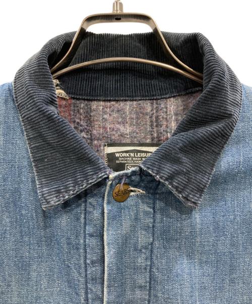 Sears（シアーズ）Sears (シアーズ) ブランケットライニング デニム カバーオール インディゴ サイズ:42‐44の古着・服飾アイテム