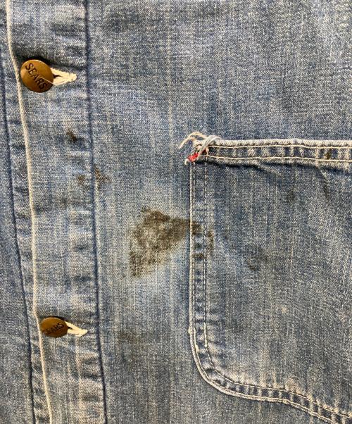 Sears（シアーズ）Sears (シアーズ) ブランケットライニング デニム カバーオール インディゴ サイズ:42‐44の古着・服飾アイテム