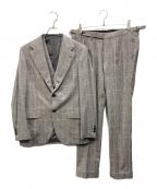 Brilla per il gustoブリッラ ペル イルグースト）の古着「DORMEUIL グレンチェック ＋ オーバーペーン 3ピーススーツ」｜グレー