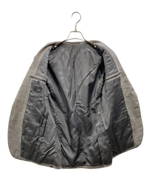 Brilla per il gusto（ブリッラ ペル イルグースト）Brilla per il gusto (ブリッラ ペル イルグースト) DORMEUIL グレンチェック ＋ オーバーペーン 3ピーススーツ グレー サイズ:SIZE 48 JK 肩43 身幅52 着丈72 袖61 PT W88 L74の古着・服飾アイテム