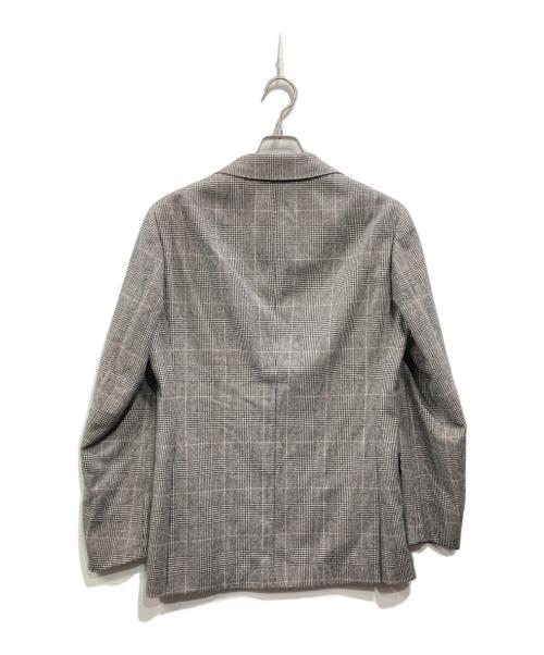 Brilla per il gusto（ブリッラ ペル イルグースト）Brilla per il gusto (ブリッラ ペル イルグースト) DORMEUIL グレンチェック ＋ オーバーペーン 3ピーススーツ グレー サイズ:SIZE 48 JK 肩43 身幅52 着丈72 袖61 PT W88 L74の古着・服飾アイテム