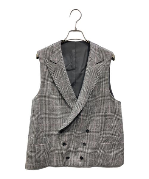 Brilla per il gusto（ブリッラ ペル イルグースト）Brilla per il gusto (ブリッラ ペル イルグースト) DORMEUIL グレンチェック ＋ オーバーペーン 3ピーススーツ グレー サイズ:SIZE 48 JK 肩43 身幅52 着丈72 袖61 PT W88 L74の古着・服飾アイテム