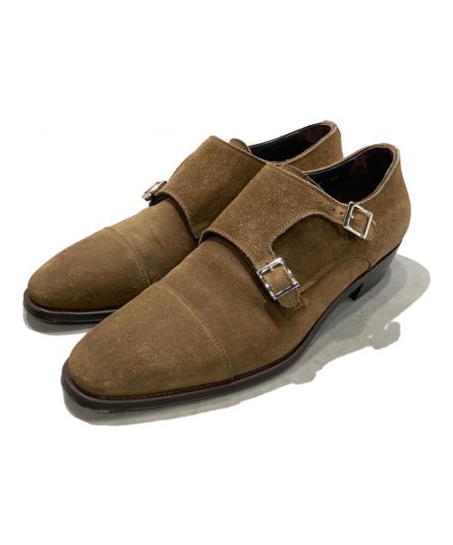 Santoni（サントーニ）SANTONI (サントーニ) BEAMS F (ビームスエフ) 別注 ダブルモンクストラップシューズ ブラウン サイズ:6　1/2の古着・服飾アイテム