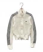 adidasアディダス）の古着「ニット クロシェ ファイヤーバード トラックトップ」｜ホワイト