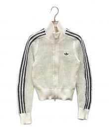 adidas（アディダス）の古着「ニット クロシェ ファイヤーバード トラックトップ」｜ホワイト