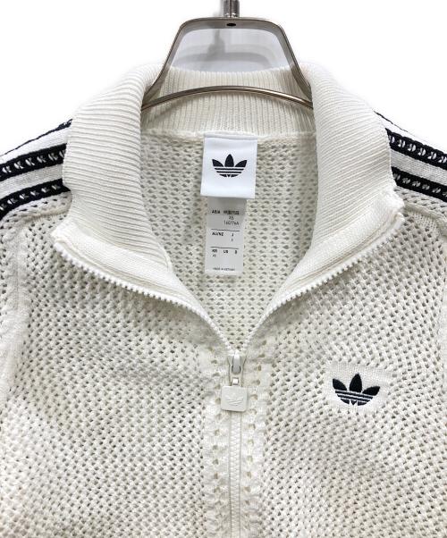 adidas（アディダス）adidas (アディダス) ニット クロシェ ファイヤーバード トラックトップ ホワイト サイズ:Sの古着・服飾アイテム