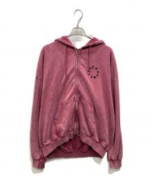 That's life（ザッツ ライフ）の古着「Vintage styles Circle logo zip hoodie」｜レッド