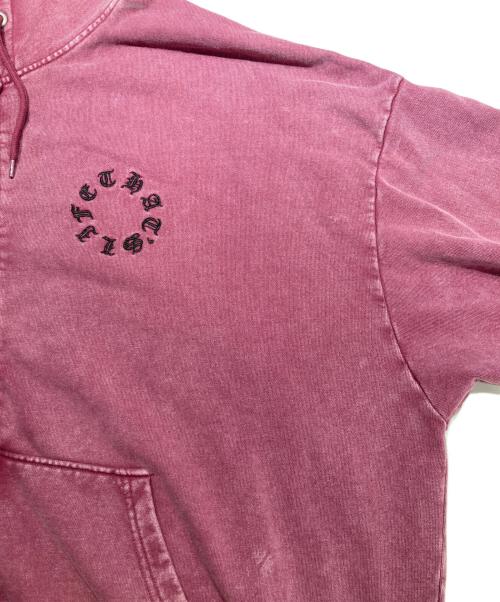 That's life（ザッツ ライフ）THAT'S Life (ザッツ ライフ) Vintage styles Circle logo zip hoodie レッド サイズ:Lの古着・服飾アイテム