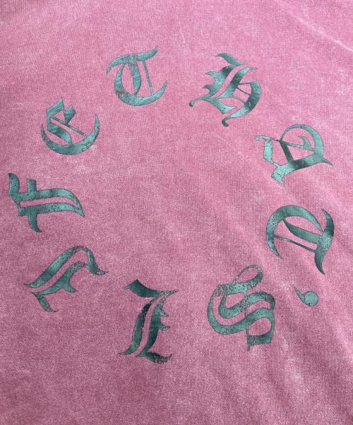 That's life（ザッツ ライフ）THAT'S Life (ザッツ ライフ) Vintage styles Circle logo zip hoodie レッド サイズ:Lの古着・服飾アイテム