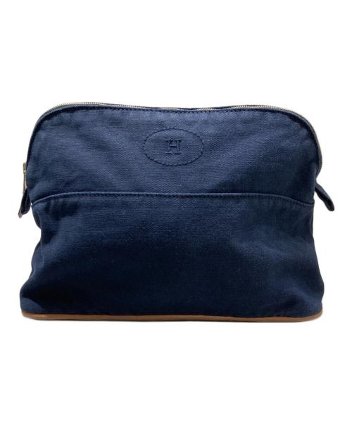 HERMES（エルメス）HERMES (エルメス) ボリードポーチ ネイビーの古着・服飾アイテム