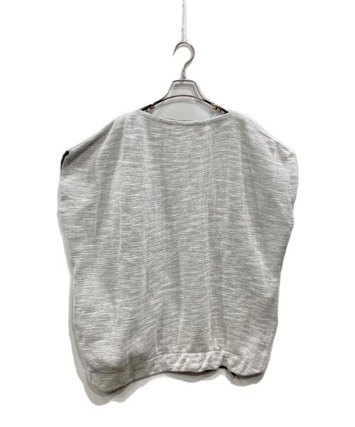 MM6 Maison Margiela（エムエムシックスメゾンマルジェラ）MM6 Maison Margiela (エムエムシックスメゾンマルジェラ) スウェットライク スリーブレストップス グレー サイズ:Sの古着・服飾アイテム