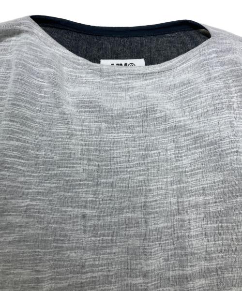 MM6 Maison Margiela（エムエムシックスメゾンマルジェラ）MM6 Maison Margiela (エムエムシックスメゾンマルジェラ) スウェットライク スリーブレストップス グレー サイズ:Sの古着・服飾アイテム