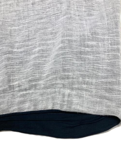 MM6 Maison Margiela（エムエムシックスメゾンマルジェラ）MM6 Maison Margiela (エムエムシックスメゾンマルジェラ) スウェットライク スリーブレストップス グレー サイズ:Sの古着・服飾アイテム