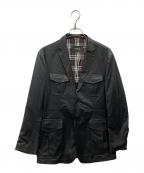 BURBERRY BLACK LABELバーバリーブラックレーベル）の古着「裏地ノヴァチェックサファリジャケット」｜ブラック