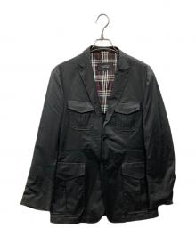 BURBERRY BLACK LABEL（バーバリーブラックレーベル）の古着「裏地ノヴァチェックサファリジャケット」｜ブラック