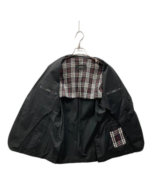 BURBERRY BLACK LABEL（バーバリーブラックレーベル）BURBERRY BLACK LABEL (バーバリーブラックレーベル) 裏地ノヴァチェックサファリジャケット ブラック サイズ:Lの古着・服飾アイテム
