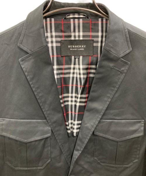 BURBERRY BLACK LABEL（バーバリーブラックレーベル）BURBERRY BLACK LABEL (バーバリーブラックレーベル) 裏地ノヴァチェックサファリジャケット ブラック サイズ:Lの古着・服飾アイテム
