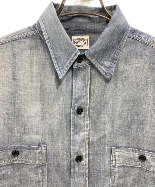 PAY DAY（ペイデイ）PAY DAY (ペイデイ) シャンブレーシャツ ブルー サイズ:FREEの古着・服飾アイテム