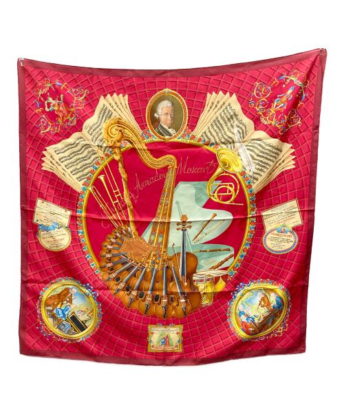 HERMES（エルメス）HERMES (エルメス) カレ90 Wolfgang Amadeus Mozart モーツァルトへの賛歌 レッドの古着・服飾アイテム