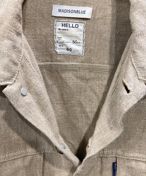 MADISON BLUE（マディソンブルー）MADISON BLUE (マディソンブルー) SUPER BIG G JAC リネンジャケット ベージュ サイズ:00の古着・服飾アイテム