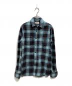 Saint Laurent Parisサンローランパリ）の古着「ウール チェックシャツ」｜ブルー
