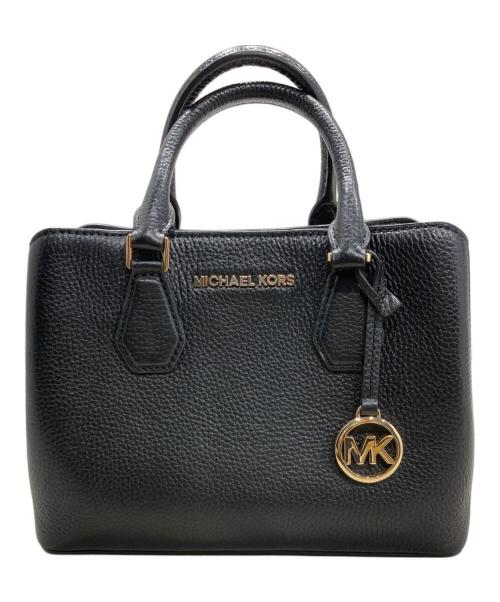 MICHAEL KORS（マイケルコース）MICHAEL KORS (マイケルコース) Camille スモール ペブルドレザー サッチェル ブラックの古着・服飾アイテム