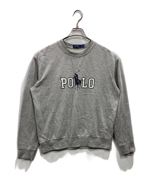 POLO RALPH LAUREN（ポロ・ラルフローレン）POLO RALPH LAUREN (ポロ・ラルフローレン) POLO プリントスウェット グレー サイズ:Ｌの古着・服飾アイテム