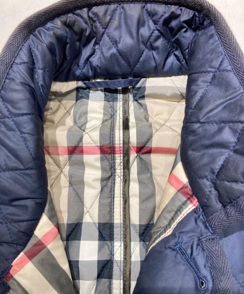 BURBERRY LONDON（バーバリーロンドン）BURBERRY LONDON (バーバリーロンドン) ノヴァチェックライニング キルティングジャケット ネイビー サイズ:LLの古着・服飾アイテム