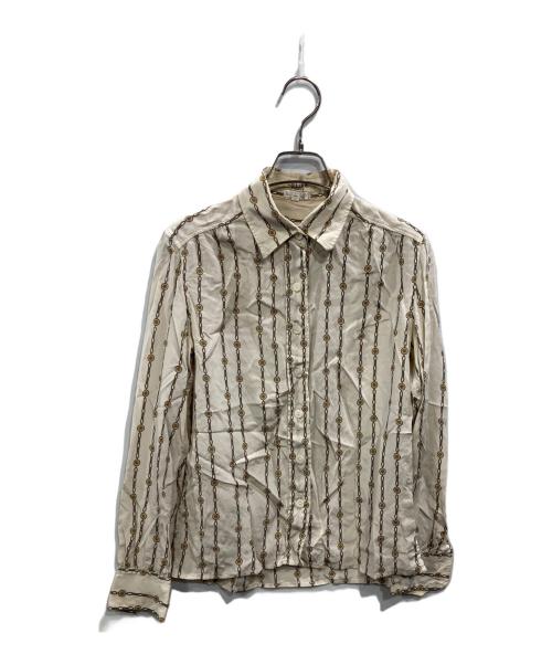 CELINE（セリーヌ）CELINE (セリーヌ) シルク ボウタイシャツ アイボリー サイズ:38の古着・服飾アイテム