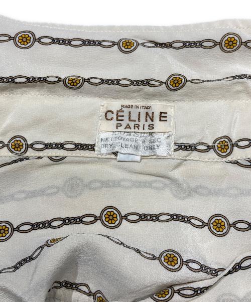 CELINE（セリーヌ）CELINE (セリーヌ) シルク ボウタイシャツ アイボリー サイズ:38の古着・服飾アイテム