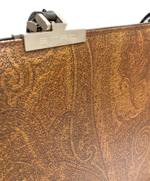 ETRO（エトロ）ETRO (エトロ) ペイズリー柄 トートバッグ ブラウンの古着・服飾アイテム