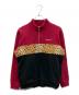 Supreme（シュプリーム）の古着「Leopard Panel Half Zip Sweatshirt」｜レッド×ブラック